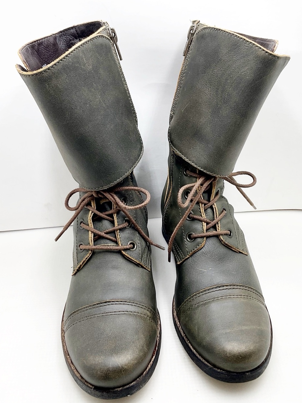 {Matisse} Lance Olive Combat Lace-Up Buckle Boots - Picture 5 of 13